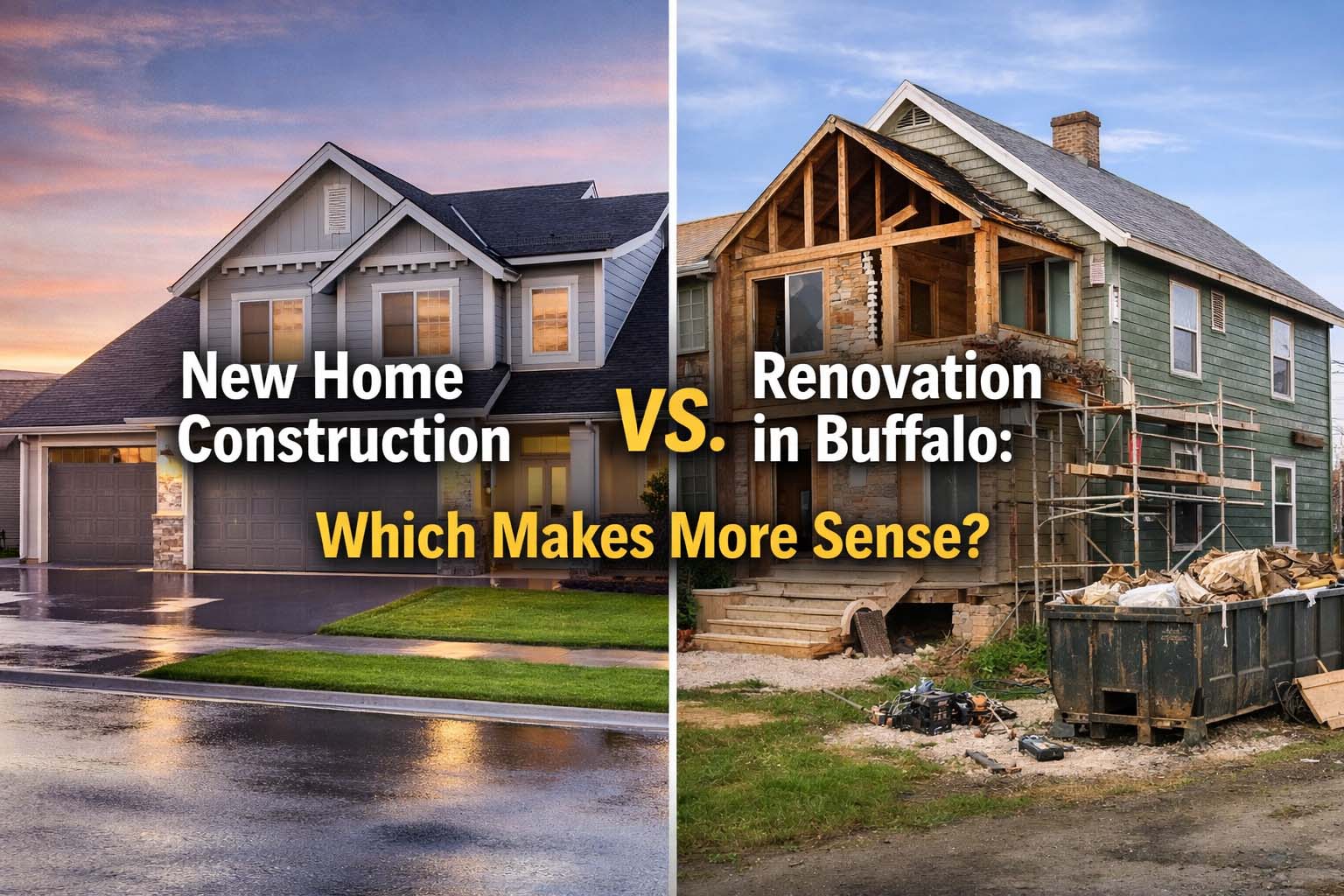 New Home Construction vs. Renovation