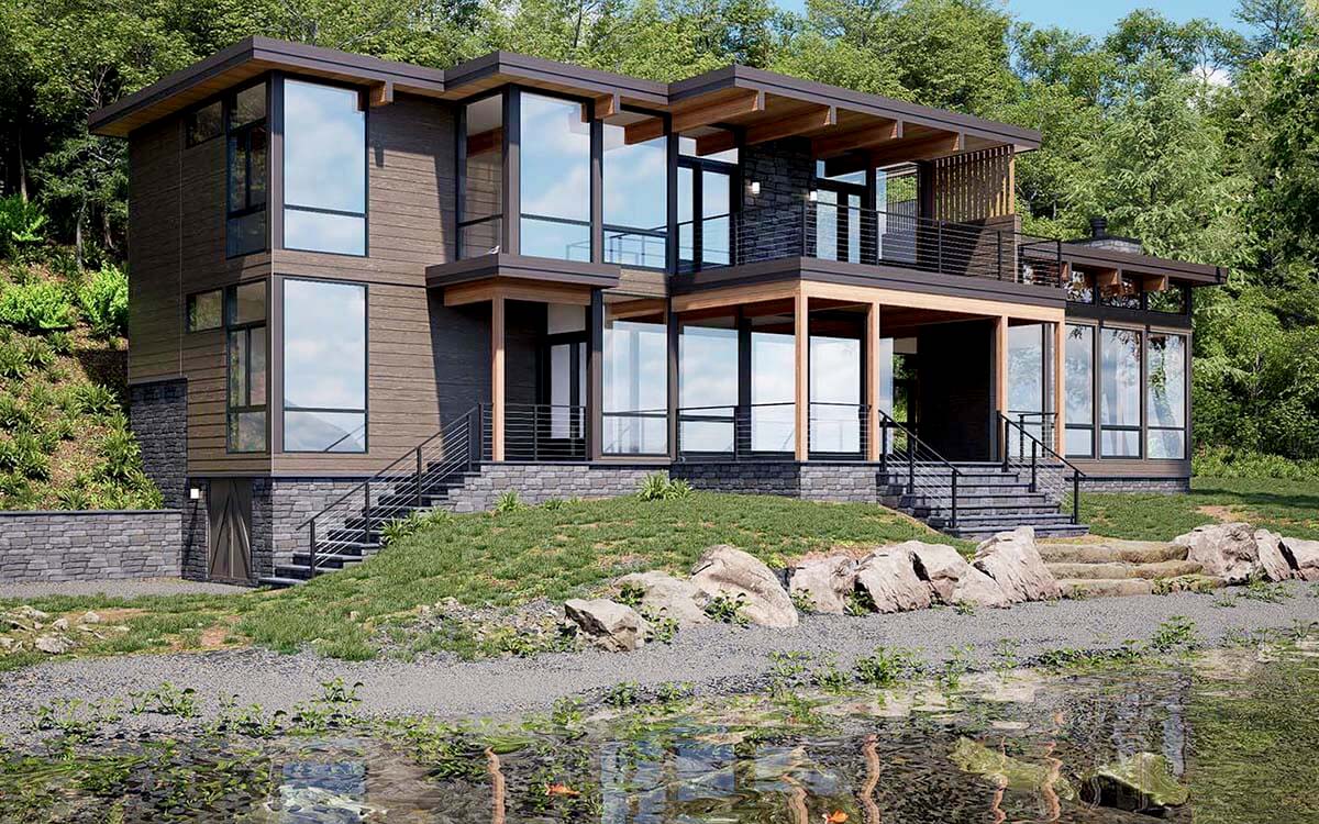 modern custom home finger lakes ny